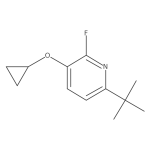 6-Tert-butyl-3-cyclopropoxy-2-fluoropyridine结构式