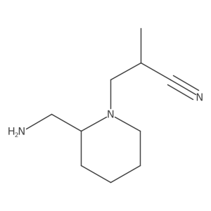 2-(Aminomethyl)-I+/--methyl-1-piperidinepropanenitrile Structure