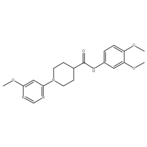 N-(3,4-dimethoxyphenyl)-1-(6-methoxypyrimidin-4-yl)piperidine-4-carboxamide结构式