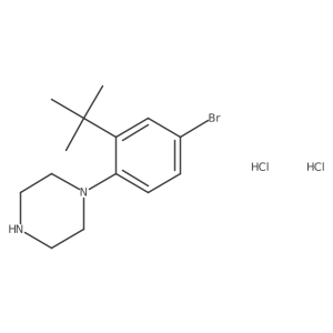 1-(4-Bromo-2-tert-butylphenyl)piperazine dihydrochloride结构式