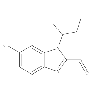 1H-Benzimidazole-2-carboxaldehyde, 6-chloro-1-(1-methylpropyl)- Structure