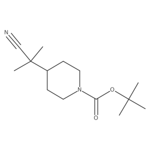 Tert-butyl 4-(1-cyano-1-methylethyl)piperidine-1-carboxylate Structure