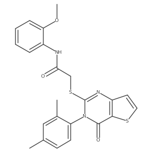 2-{[3-(2,4-dimethylphenyl)-4-oxo-3,4-dihydrothieno[3,2-d]pyrimidin-2-yl]sulfanyl}-N-(2-methoxyphenyl)acetamide结构式