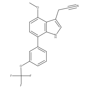4-Methoxy-7-(3-(trifluoromethoxy)phenyl)indole-3-acetonitrile结构式