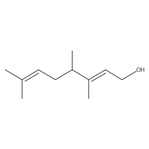 3,4,7-Trimethyl-2E,6-octadien-1-ol结构式