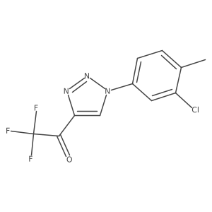 1-(1-(3-Chloro-4-methylphenyl)-1H-1,2,3-triazol-4-yl)-2,2,2-trifluoroethan-1-one结构式
