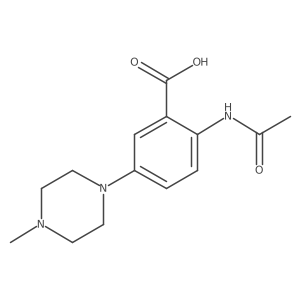 2-Acetamido-5-(4-methylpiperazin-1-yl)benzoic acid Structure