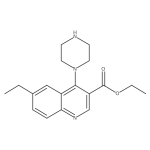 Ethyl 6-ethyl-4-(piperazin-1-yl)quinoline-3-carboxylate Structure