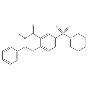 Methyl 2-[(phenylmethyl)oxy]-5-(1-piperidinylsulfonyl)benzoate结构式