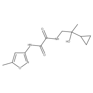N1-(2-cyclopropyl-2-hydroxypropyl)-N2-(5-methylisoxazol-3-yl)oxalamide结构式