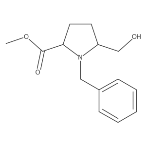 methyl (2S,5S)-1-benzyl-5-(hydroxymethyl)pyrrolidine-2-carboxylate结构式