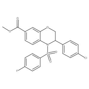 methyl 3-(4-chlorophenyl)-4-(4-fluorophenylsulfonyl)-3,4-dihydro-2H-benzo[b][1,4]oxazine-7-carboxylate Structure