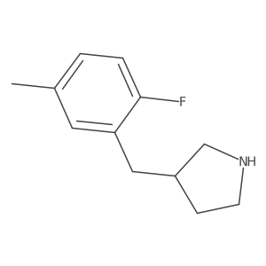 3-[(2-Fluoro-5-methylphenyl)methyl]pyrrolidine结构式