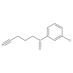 4-(3-Chlorophenyl)sulfinylbutanenitrile结构式