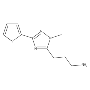 3-[2-methyl-5-(2-thienyl)-1,2,4-triazol-3-yl]propan-1-amine Structure