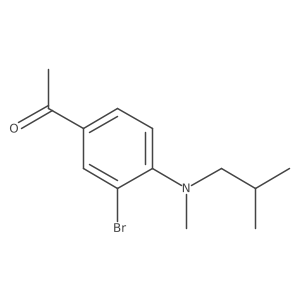 Ethanone, 1-[3-bromo-4-[methyl(2-methylpropyl)amino]phenyl]-结构式