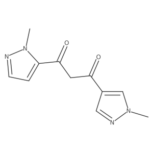 1-(1-Methyl-1H-pyrazol-4-yl)-3-(1-methyl-1H-pyrazol-5-yl)-1,3-propanedione结构式