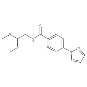 N-(2,2-dimethoxyethyl)-6-(1H-pyrazol-1-yl)pyridazine-3-carboxamide结构式