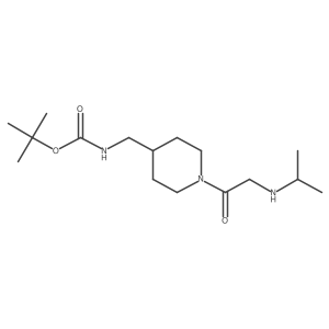 [1-(2-Isopropylamino-acetyl)-piperidin-4-ylmethyl]-carbamic acid tert-butyl ester结构式