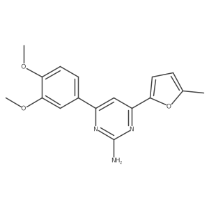 4-(3,4-Dimethoxyphenyl)-6-(5-methylfuran-2-yl)pyrimidin-2-amine Structure