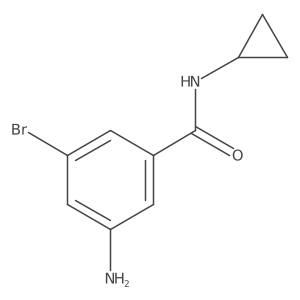 3-Amino-5-bromo-N-cyclopropylbenzamide结构式