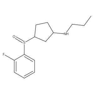 Cyclopentanamine, 3-[(2-fluorophenyl)sulfinyl]-N-propyl- Structure