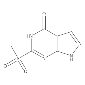 6-(Methylsulfonyl)-5,7a-dihydro-1H-pyrazolo[3,4-d]pyrimidin-4(3aH)-one Structure
