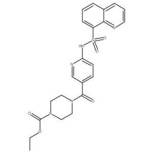 Ethyl 4-[[6-[(8-quinolinylsulfonyl)amino]-3-pyridinyl]carbonyl]-1-piperazinecarboxylate Structure