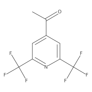 1-[2,6-Bis(trifluoromethyl)pyridin-4-YL]ethanone结构式