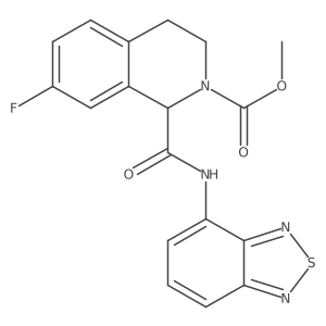 Methyl 1-[(2,1,3-benzothiadiazol-4-yl)carbamoyl]-7-fluoro-1,2,3,4-tetrahydroisoquinoline-2-carboxylate结构式