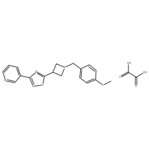 5-(1-(4-(Methylthio)benzyl)azetidin-3-yl)-3-(pyridin-3-yl)-1,2,4-oxadiazole oxalate结构式