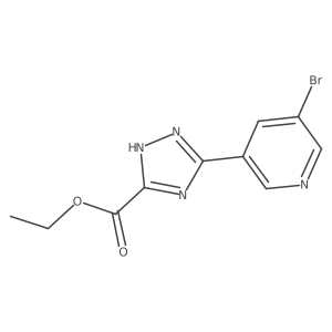 ethyl 5-(5-bromopyridin-3-yl)-1H-1,2,4-triazole-3-carboxylate结构式