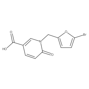 1-[(5-Bromofuran-2-yl)methyl]-6-oxo-1,6-dihydropyridine-3-carboxylic acid结构式