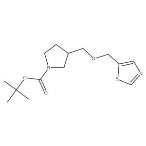 tert-Butyl 3-((thiazol-5-ylmethoxy)methyl)pyrrolidine-1-carboxylate Structure