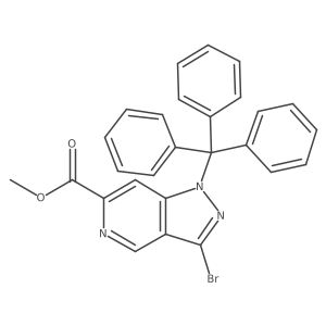 methyl 3-bromo-1-trityl-1H-pyrazolo[4,3-c]pyridine-6-carboxylate Structure