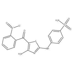 4-{[4-Amino-5-(2-Nitrobenzoyl)-1,3-Thiazol-2-Yl]amino}benzenesulfonamide结构式