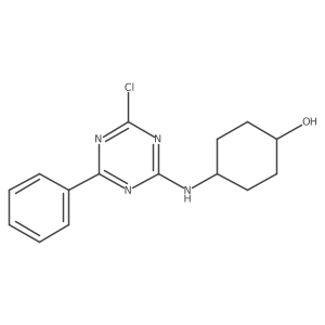 4-[(4-Chloro-6-phenyl-1,3,5-triazin-2-yl)amino]cyclohexan-1-ol结构式