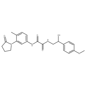 N1-(2-hydroxy-2-(4-(methylthio)phenyl)ethyl)-N2-(4-methyl-3-(2-oxopyrrolidin-1-yl)phenyl)oxalamide Structure