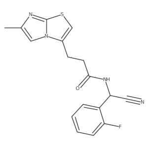 N-[Cyano-(2-fluorophenyl)methyl]-3-(6-methylimidazo[2,1-b][1,3]thiazol-3-yl)propanamide Structure