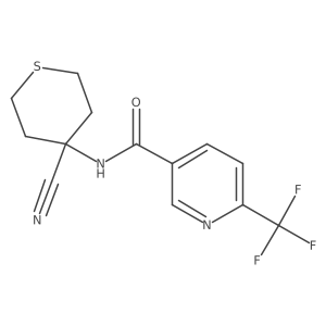 N-(4-cyanotetrahydrothiopyran-4-yl)-6-(trifluoromethyl)pyridine-3-carboxamide Structure