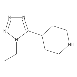 4-(1-ethyl-1H-1,2,3,4-tetrazol-5-yl)piperidine Structure