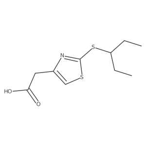 2-(2-(Pentan-3-ylthio)thiazol-4-yl)acetic acid结构式
