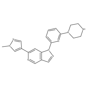 6-(1-Methyl-1H-pyrazol-4-yl)-1-[6-(1-piperazinyl)-2-pyridinyl]-1H-pyrazolo[4,3-c]pyridine结构式