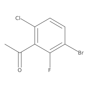 3'-Bromo-6'-chloro-2'-fluoroacetophenone结构式