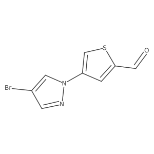 4-(4-Bromo-1H-pyrazol-1-YL)thiophene-2-carbaldehyde Structure