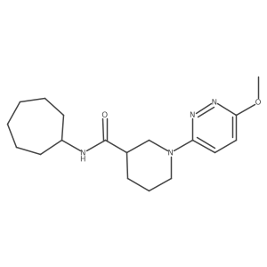 N-cycloheptyl-1-(6-methoxy-3-pyridazinyl)-3-piperidinecarboxamide结构式
