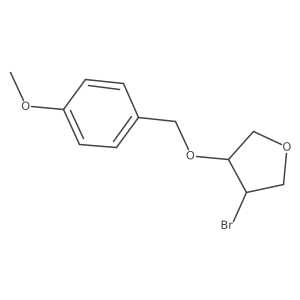 3-Bromo-4-[(4-methoxyphenyl)methoxy]oxolane Structure