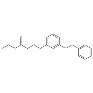 Ethyl 2-[(3-phenylmethoxyphenyl)methoxy]acetate Structure