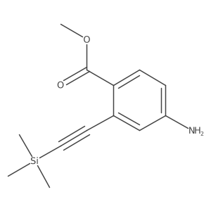 COC(=O)c1ccc(N)cc1C#C[Si](C)(C)C结构式