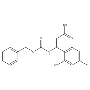 (3S)-3-{[(benzyloxy)carbonyl]amino}-3-(2-bromo-4-fluorophenyl)propanoic acid Structure